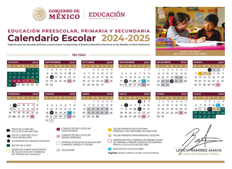 Calendario SEP 2024 2025 Estos son todos los puentes y días sin clases