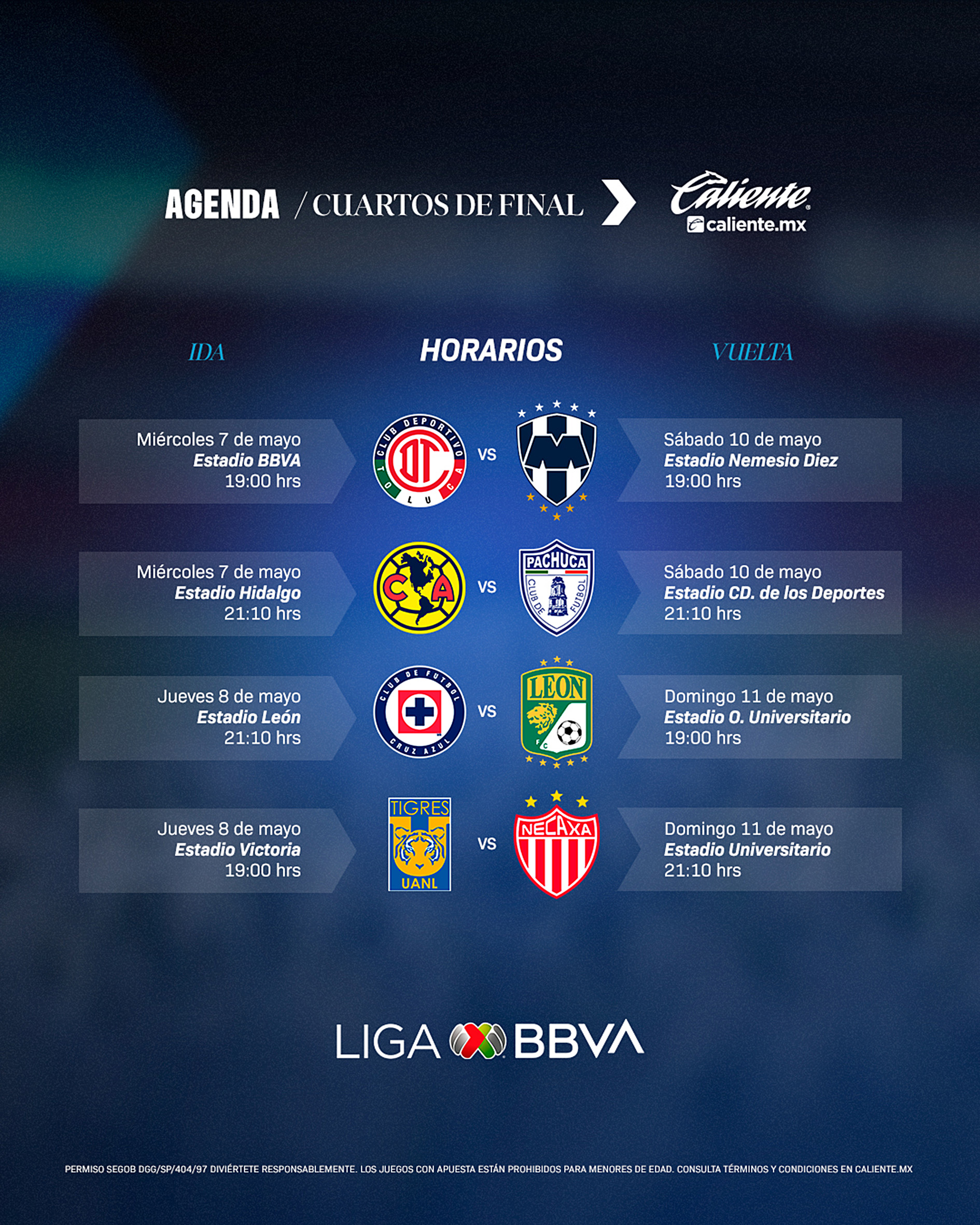 Fechas y horarios confirmados de los Cuartos de Final del Clausura 2025 ...